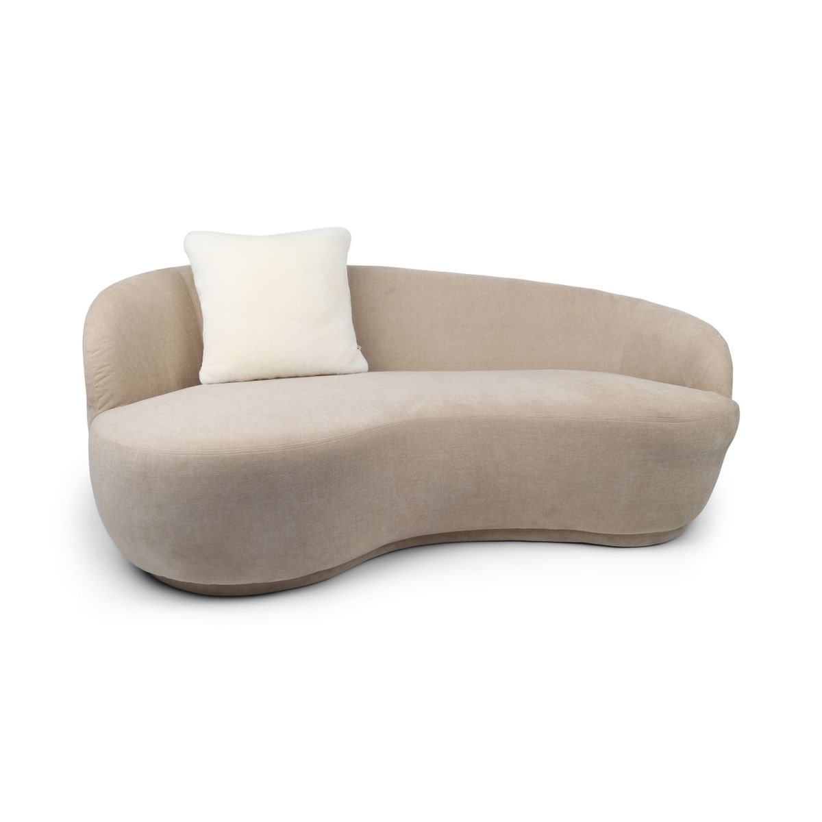 Coussin premium en peau de mouton | Poils longs | Nouvelle-Zélande | Double face Blanc