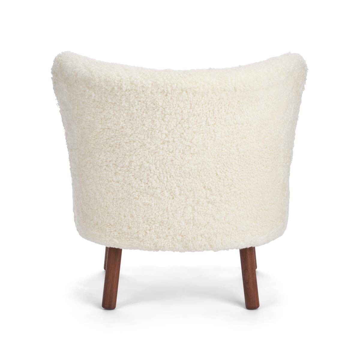 Fauteuil lounge Emil | Laine courte Ivoire