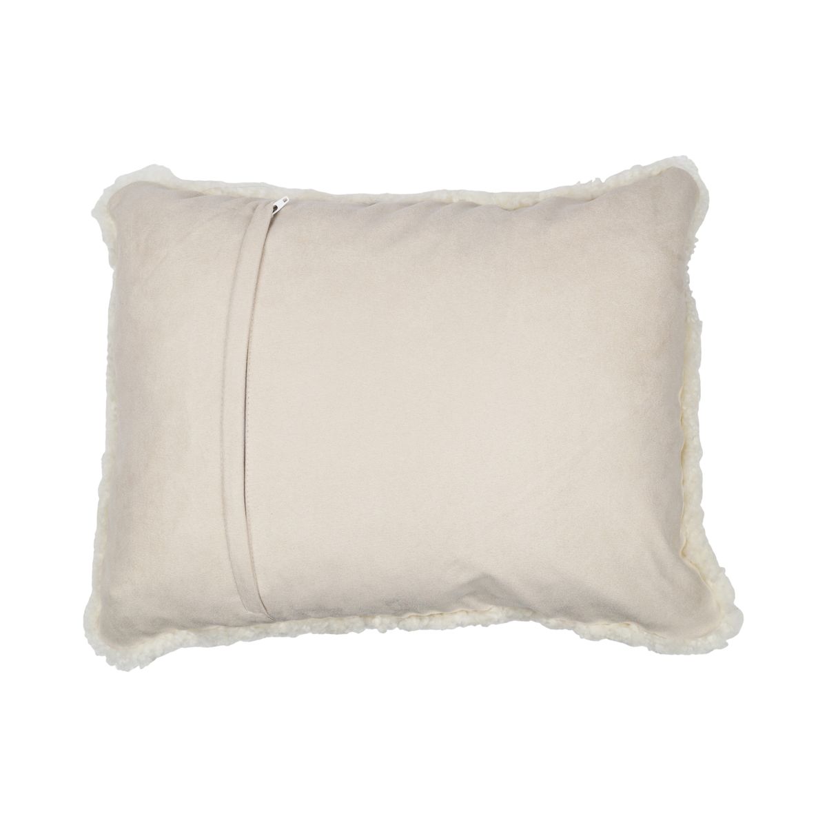 Coussin en peau de mouton | Laine courte | Nouvelle-Zélande | 35x45 cm Blanc
