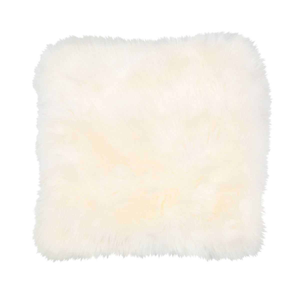 Housse de coussin de siège | Laine longue | Nouvelle-Zélande | 40x40 cm Ivoire