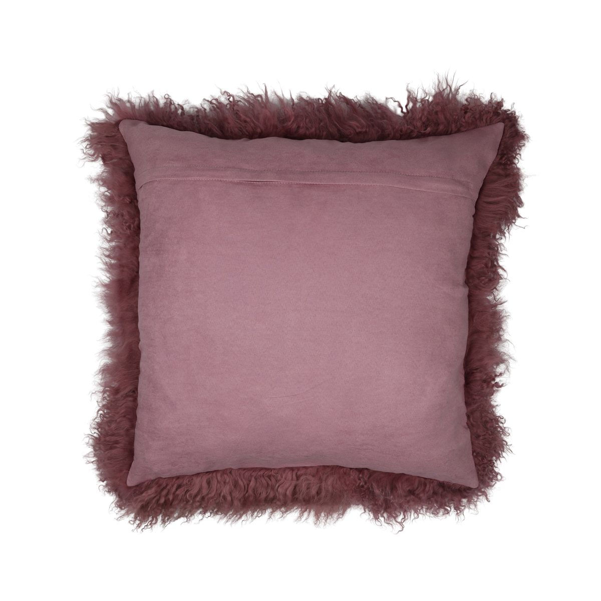 Coussin en peau de mouton tibétain | 50x50 cm Pourpre de raisin