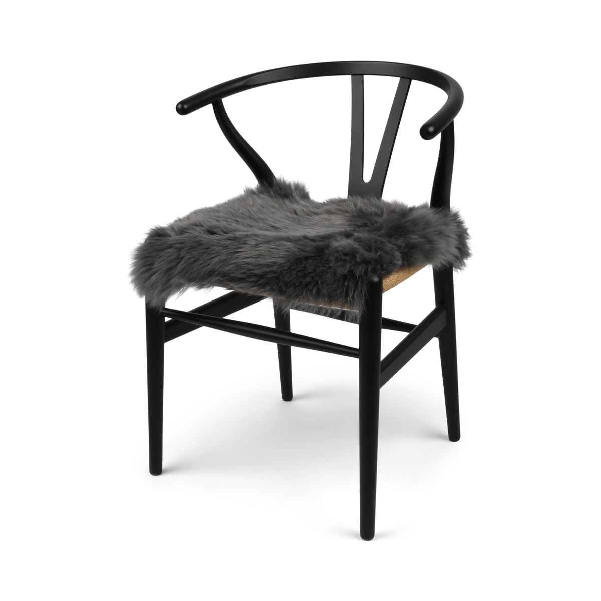 Dessus de siège en laine longue de Nouvelle-Zélande | 40 x 40 cm Acier