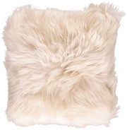 Coussin en peau de mouton longue laine | 35x35 cm