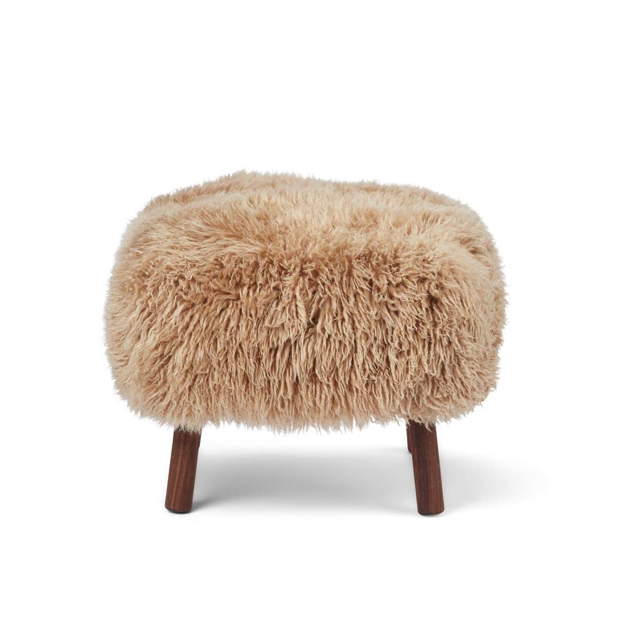 Repose-pieds Emily | Peau de mouton  | Laine longue Miel