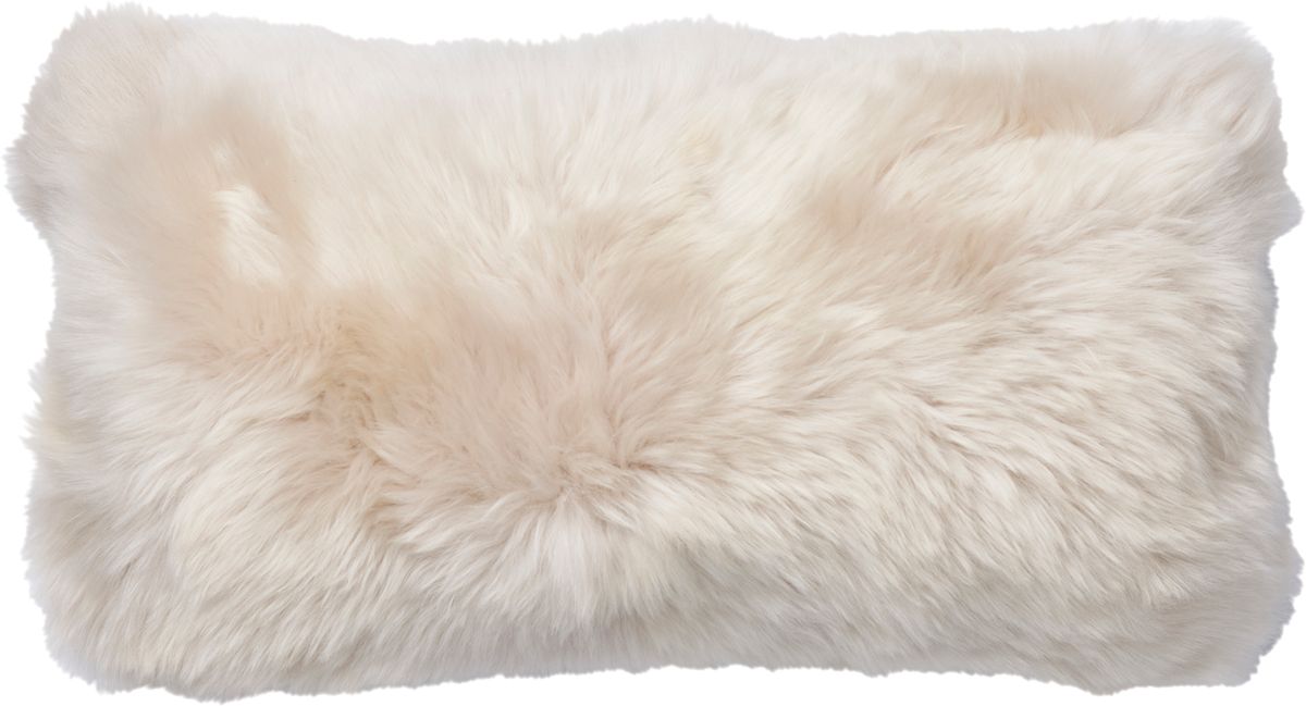 Coussin Long-Wool en peau de mouton | Double face | Nouvelle-Zélande | 25x50 cm Linge