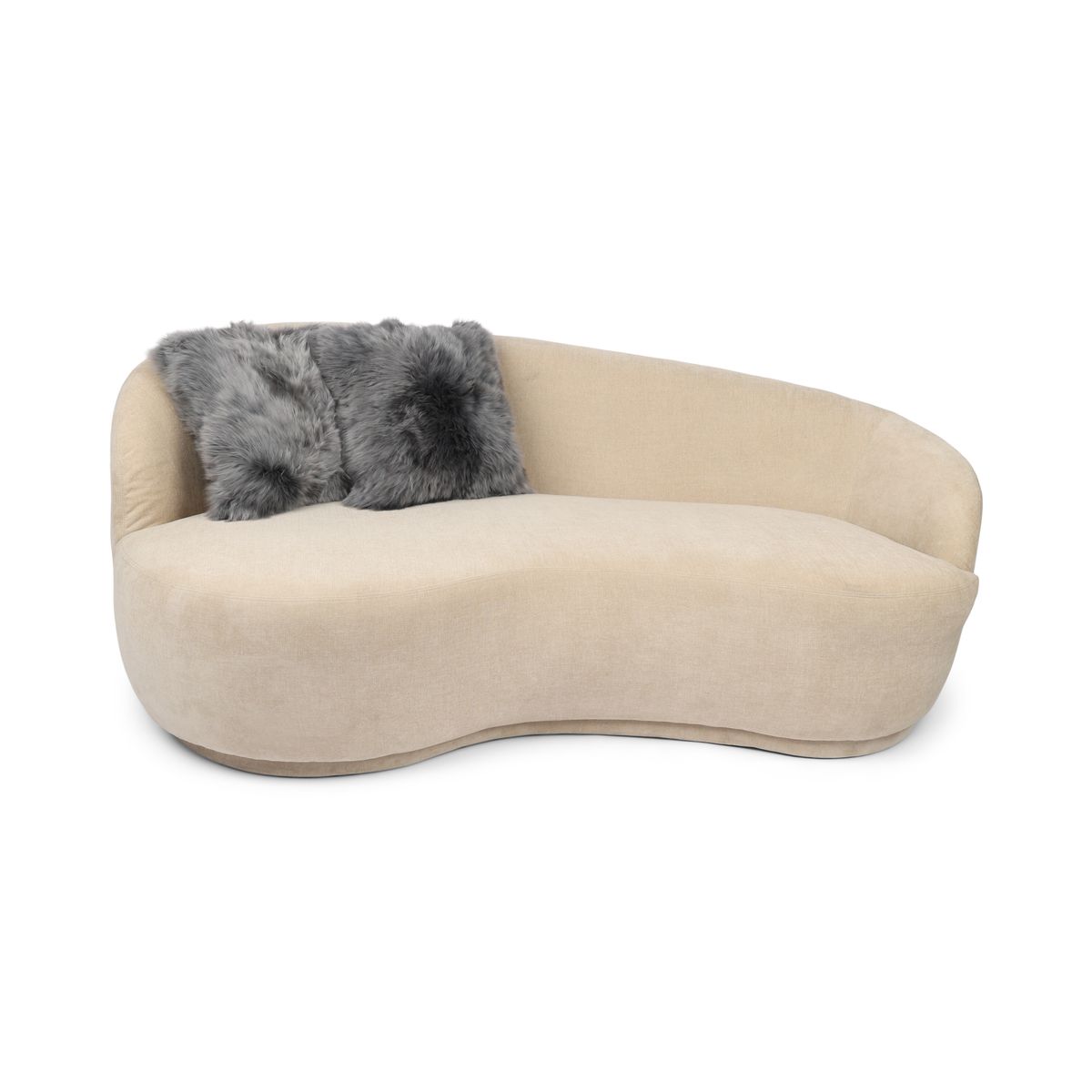 Housse de coussin de siège | Laine longue | Nouvelle-Zélande | 40x40 cm Acier