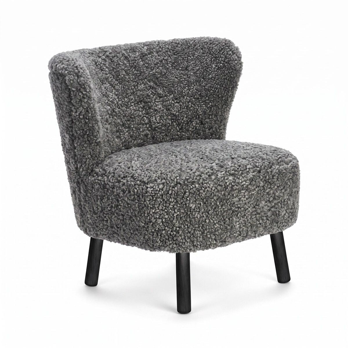Fauteuil lounge Emil | Laine courte