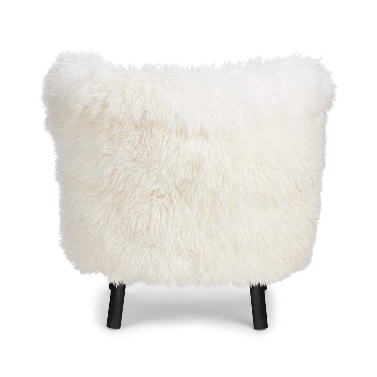 Fauteuil lounge Emil | Laine longue Blanche-Neige
