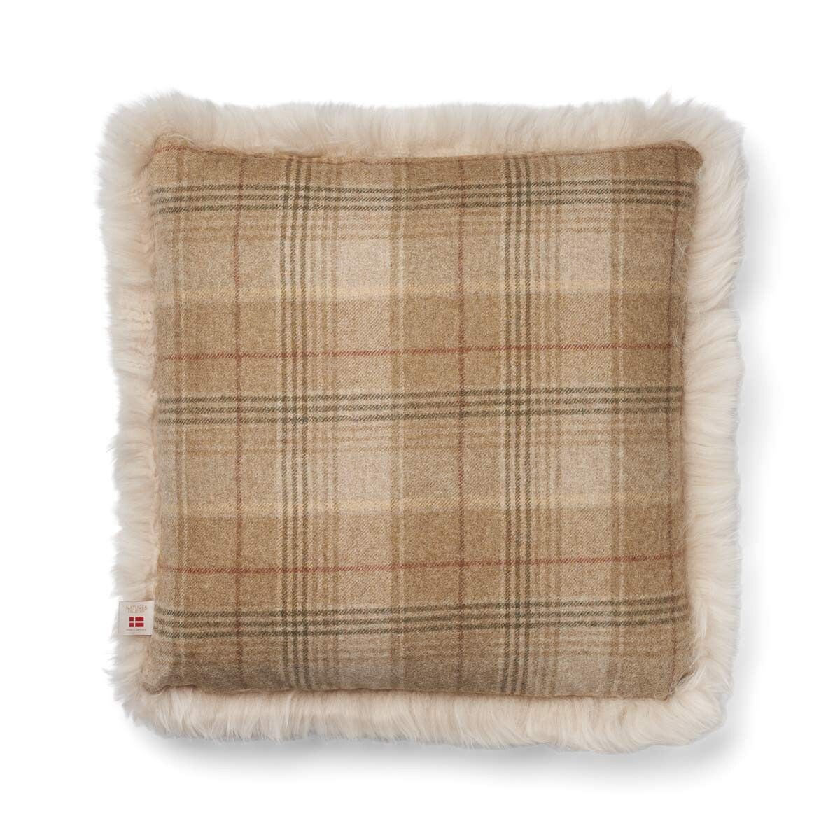 Coussin une face | Laine longue | 52 × 52 cm