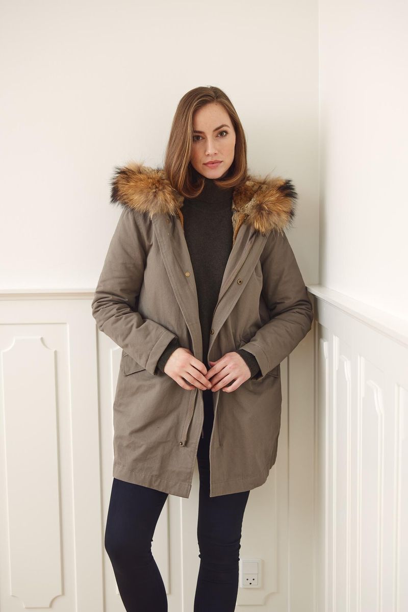 Petra Jacket Taupe/Natural Brown