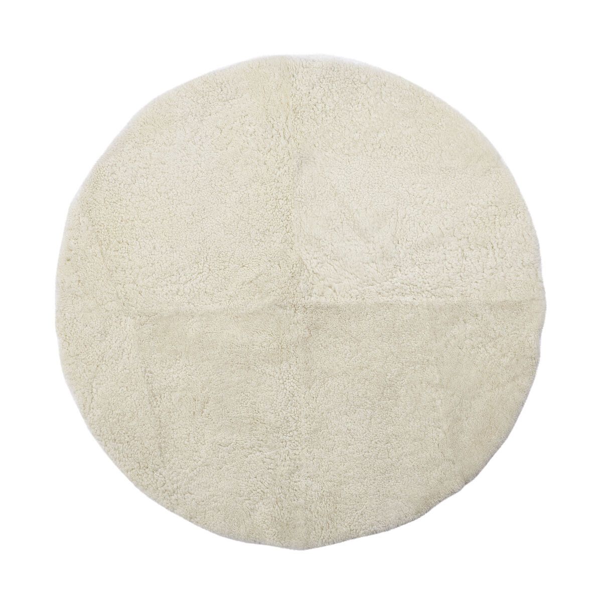 Tapis design en peau de mouton bouclée en laine courte | D140 cm