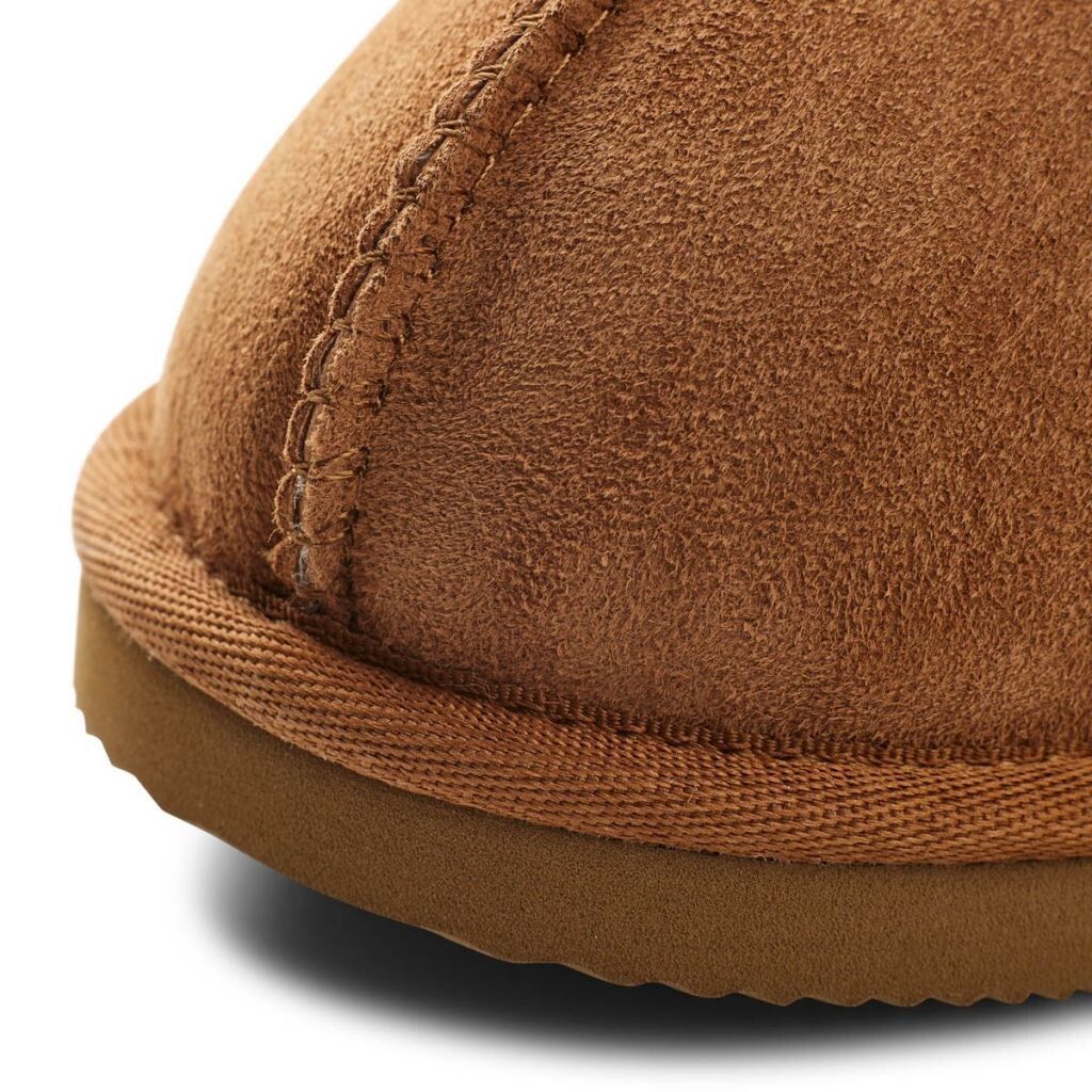 Chausson bouclé duveteux Châtaigne
