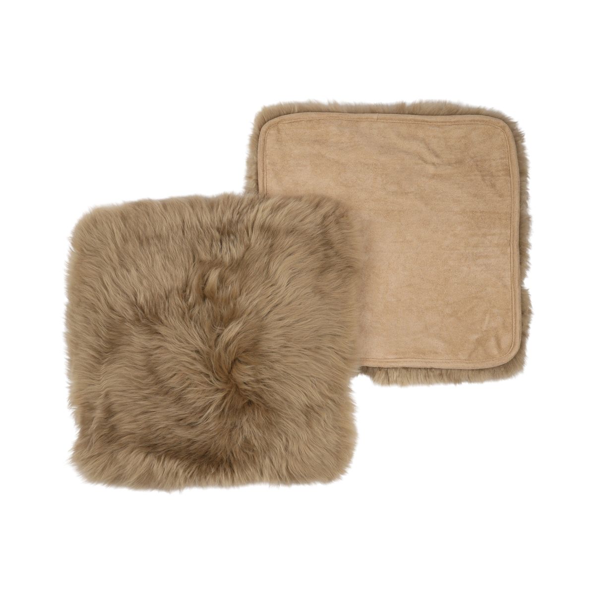 Dessus de siège avec envers | Laine longue | Nouvelle-Zélande | 40 × 40 cm