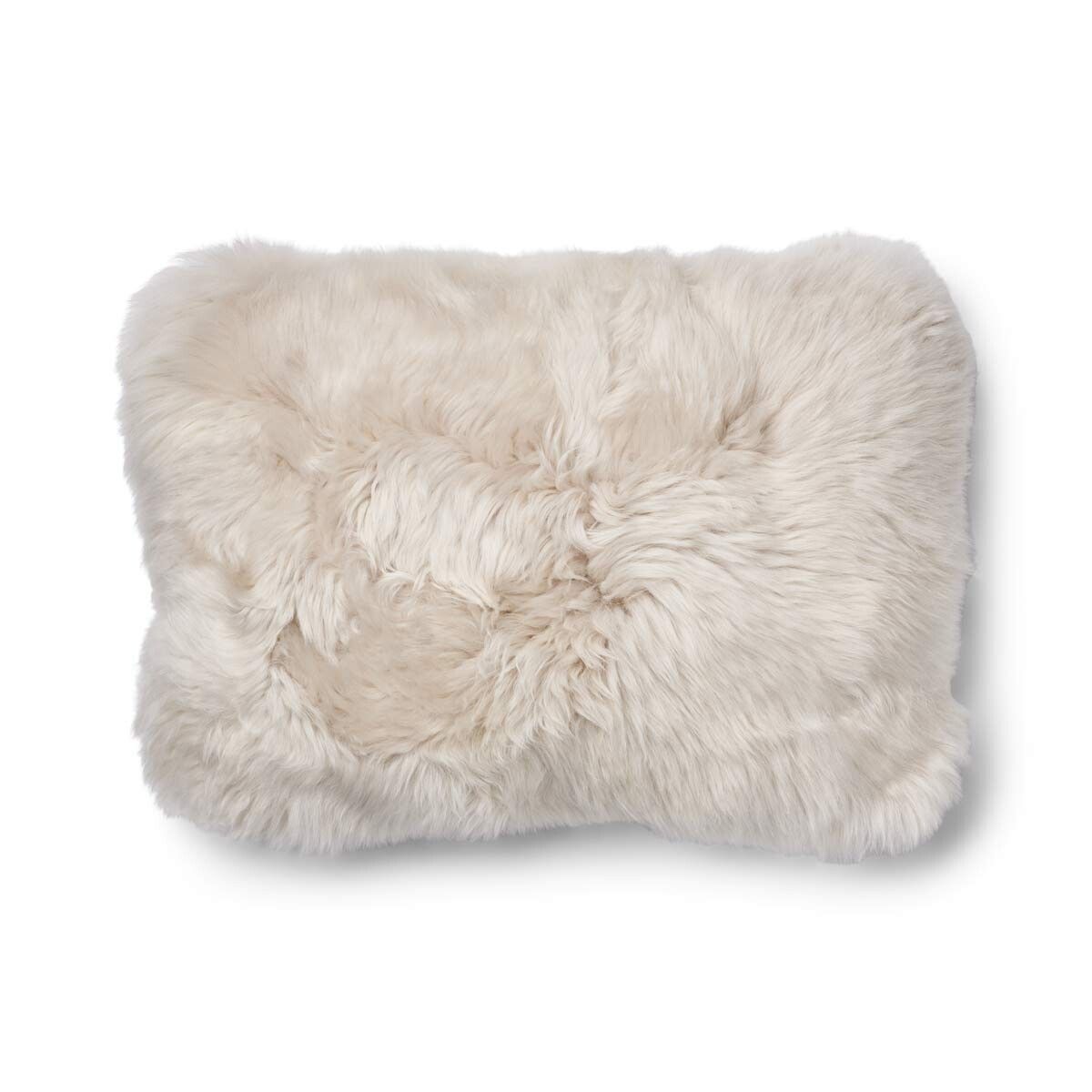 Coussin en peau de mouton longue laine - 52x52 cm | 34x52 cm Beige/Linen