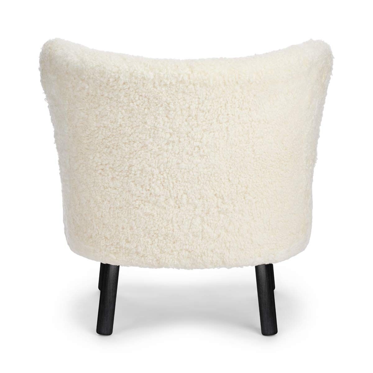 Fauteuil lounge Emil | Laine courte Ivoire