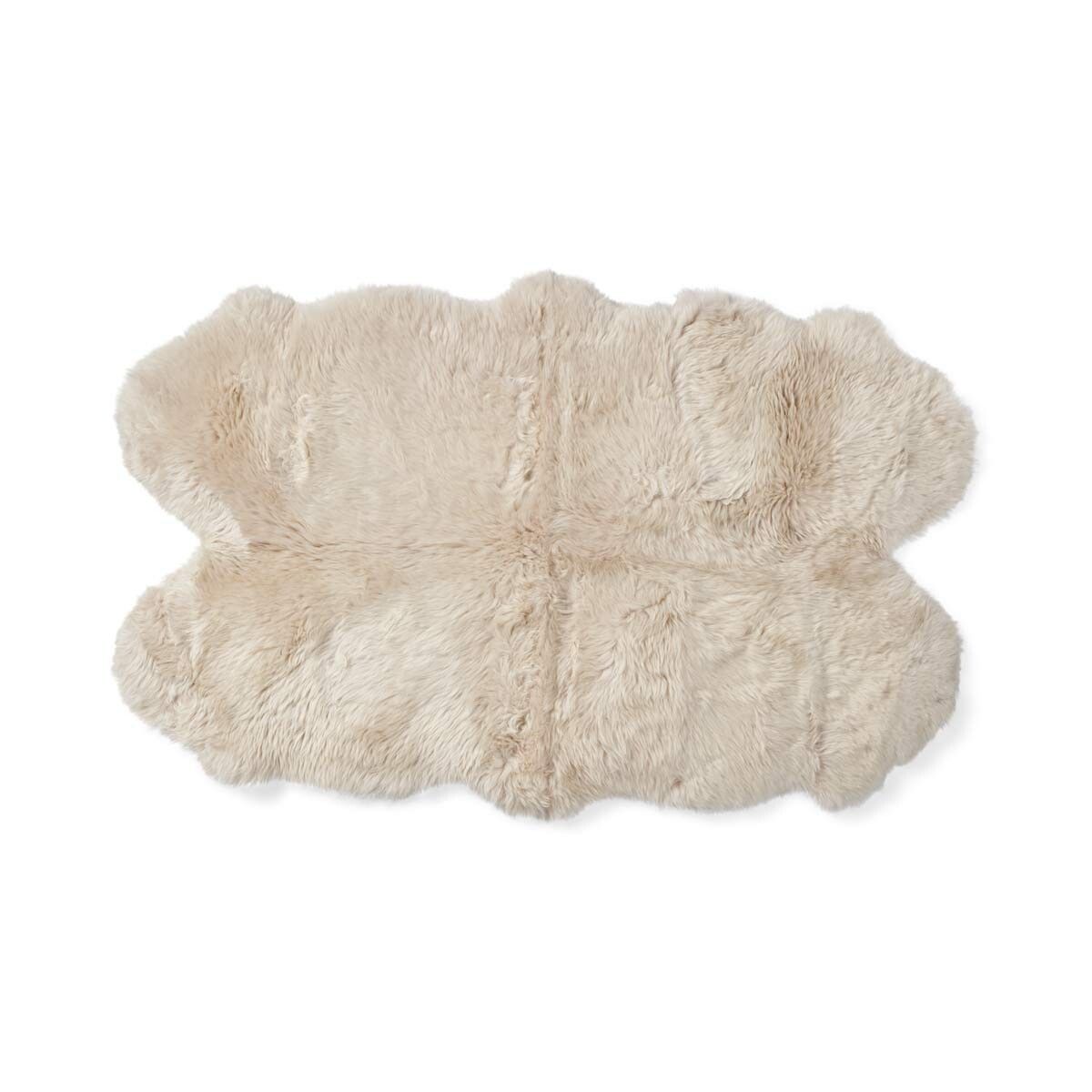 Tapis en peau de mouton mérinos | Laine longue | 170 × 110 cm