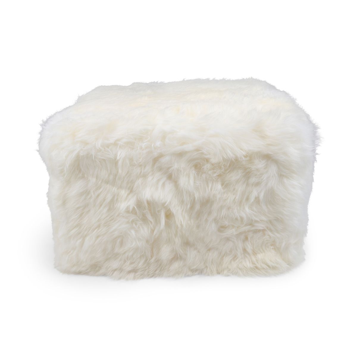 Pouf en peau de mouton | Laine longue