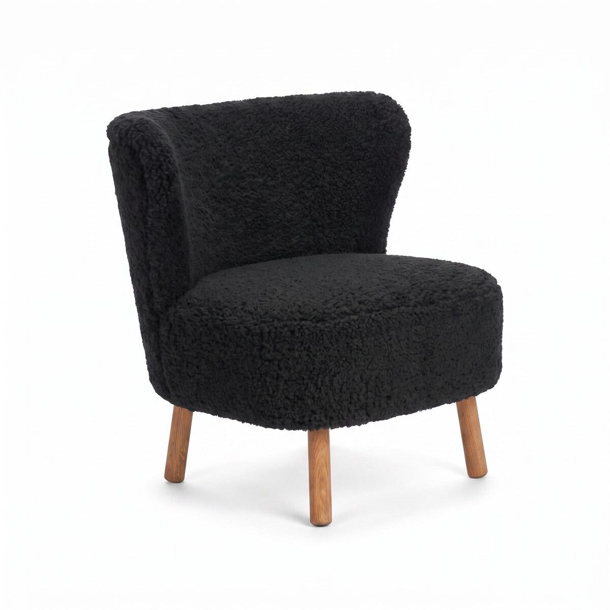 Fauteuil lounge Emil | Laine courte