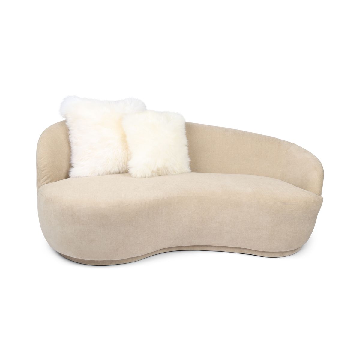 Housse de coussin de siège | Laine longue | Nouvelle-Zélande | 50,5 x 50,5 cm Ivoire