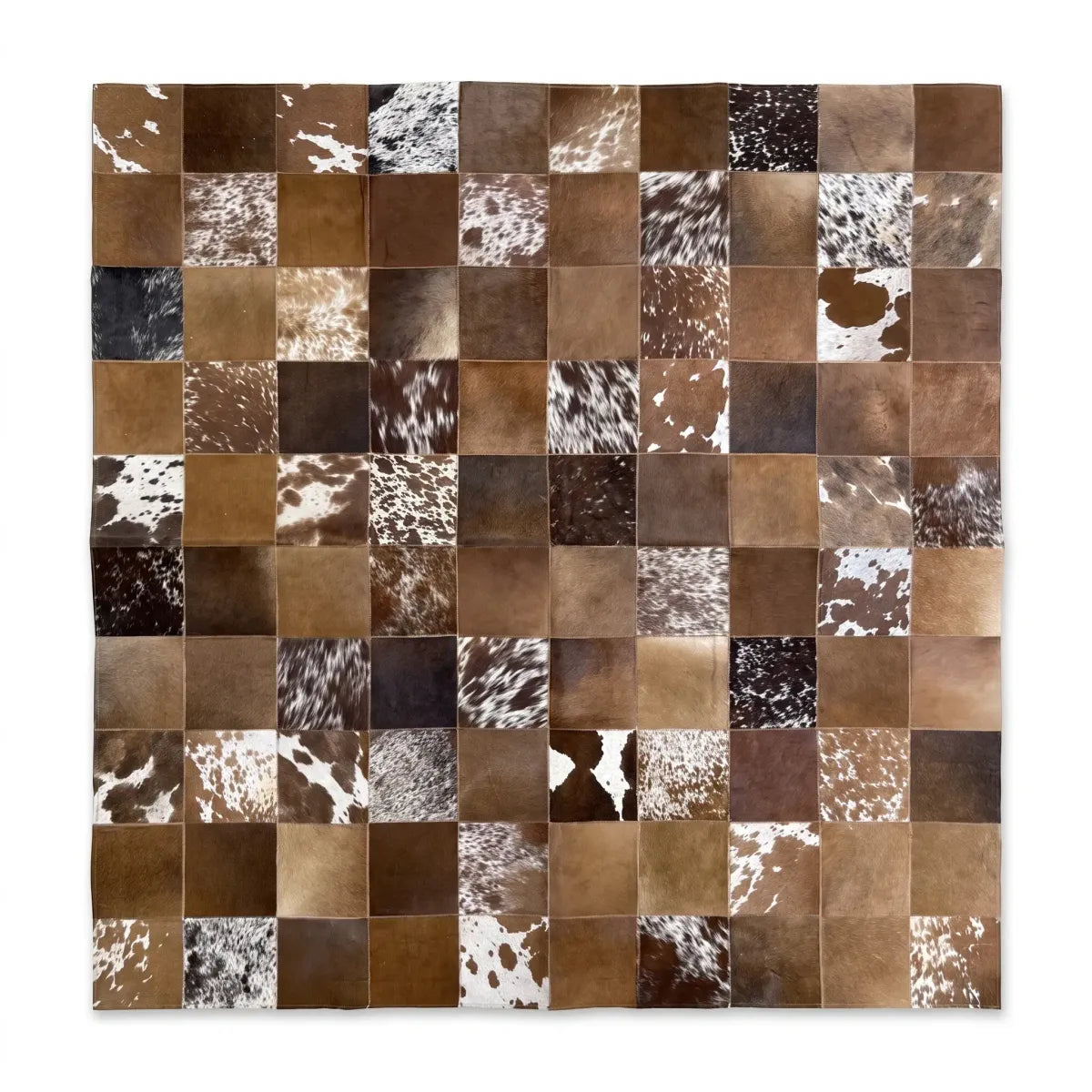 Tapis Design en Peau de Vache | Brésil | 200x200 cm