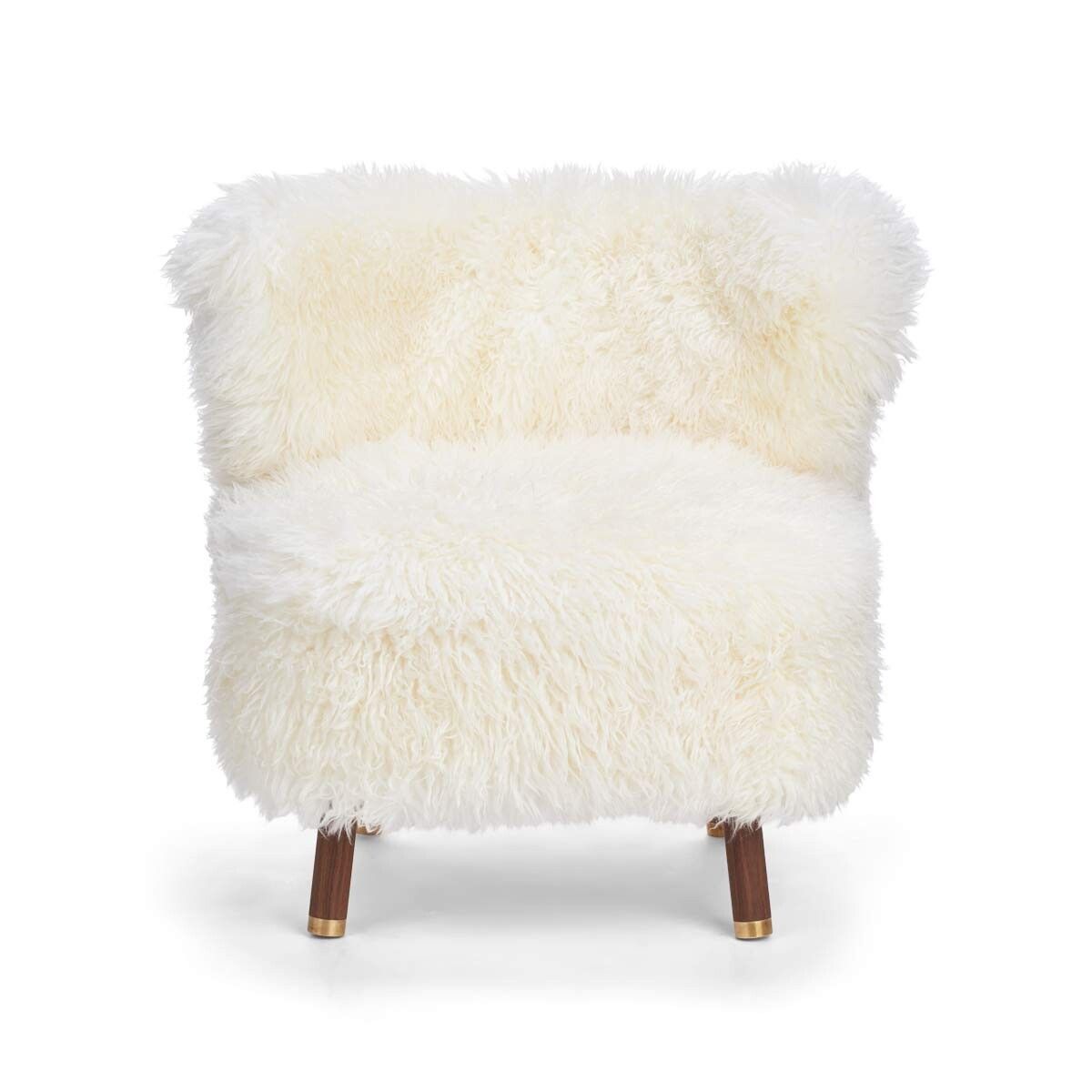 Fauteuil lounge Emil | Laine longue Blanche-Neige