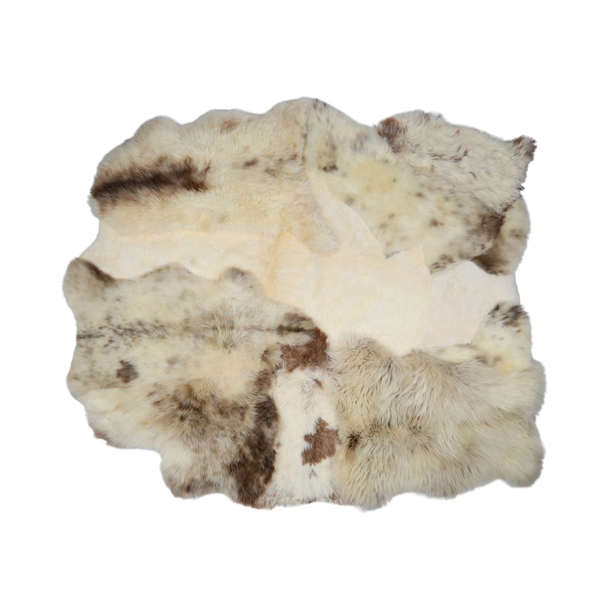 Tapis design en peau de mouton laine longue/laine courte | Fibre naturelle