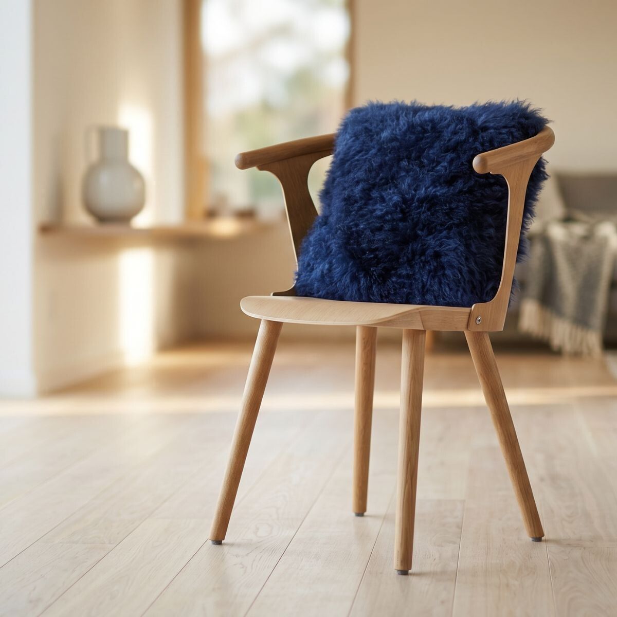 Coussin bouclé | 28x56 cm | 40x40 cm Bleu Marine