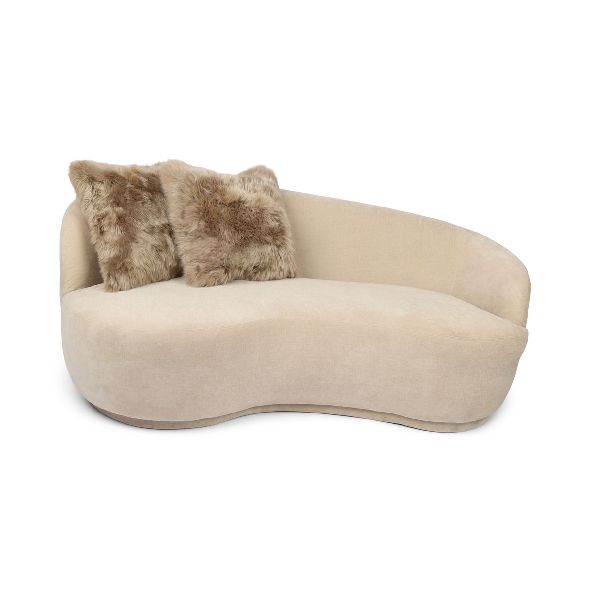 Housse de coussin de siège | Laine longue | Nouvelle-Zélande | 50,5 x 50,5 cm Taupe