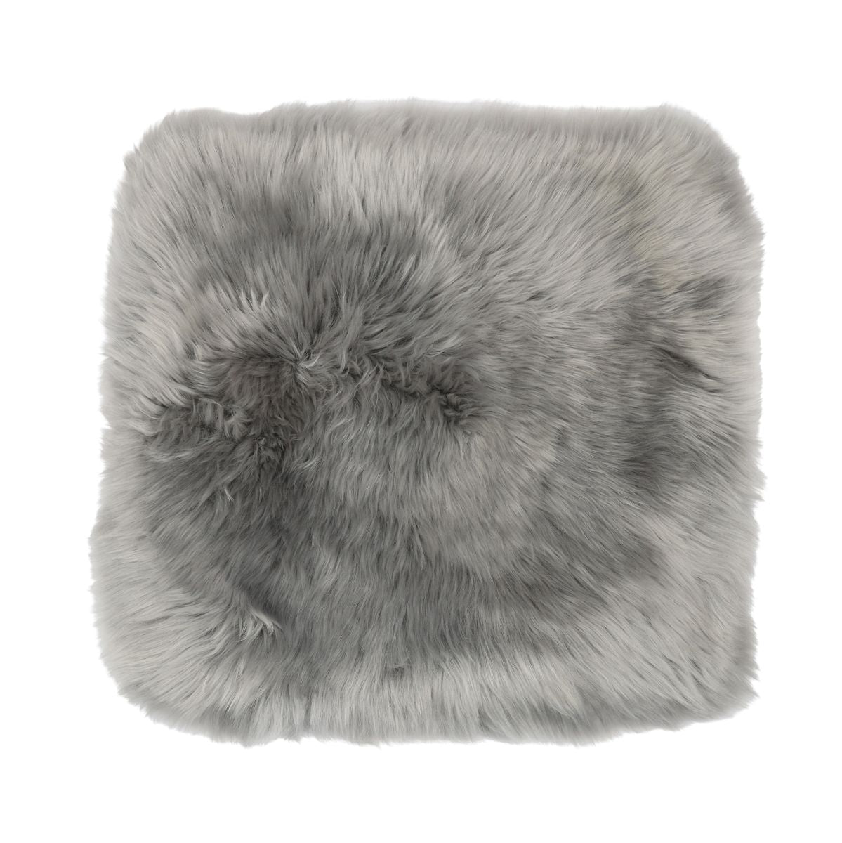 Housse de coussin de siège | Laine longue | Nouvelle-Zélande | 50,5 x 50,5 cm Gris Léger