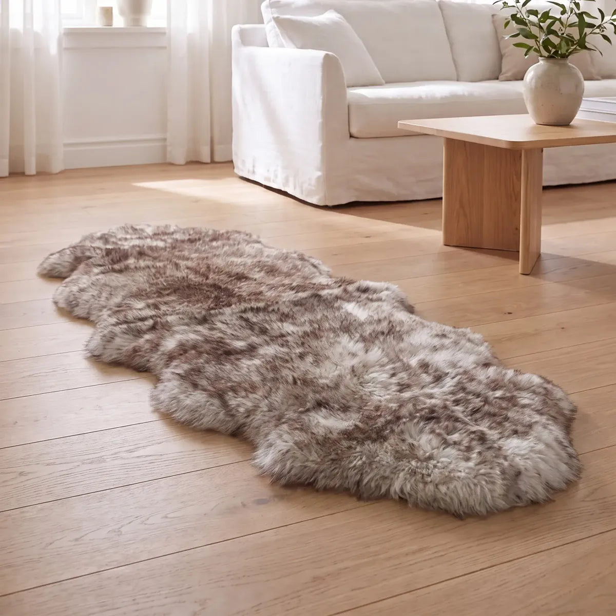 Tapis en peau de mouton mérinos | Laine longue | 170x60 cm Conseil du loup