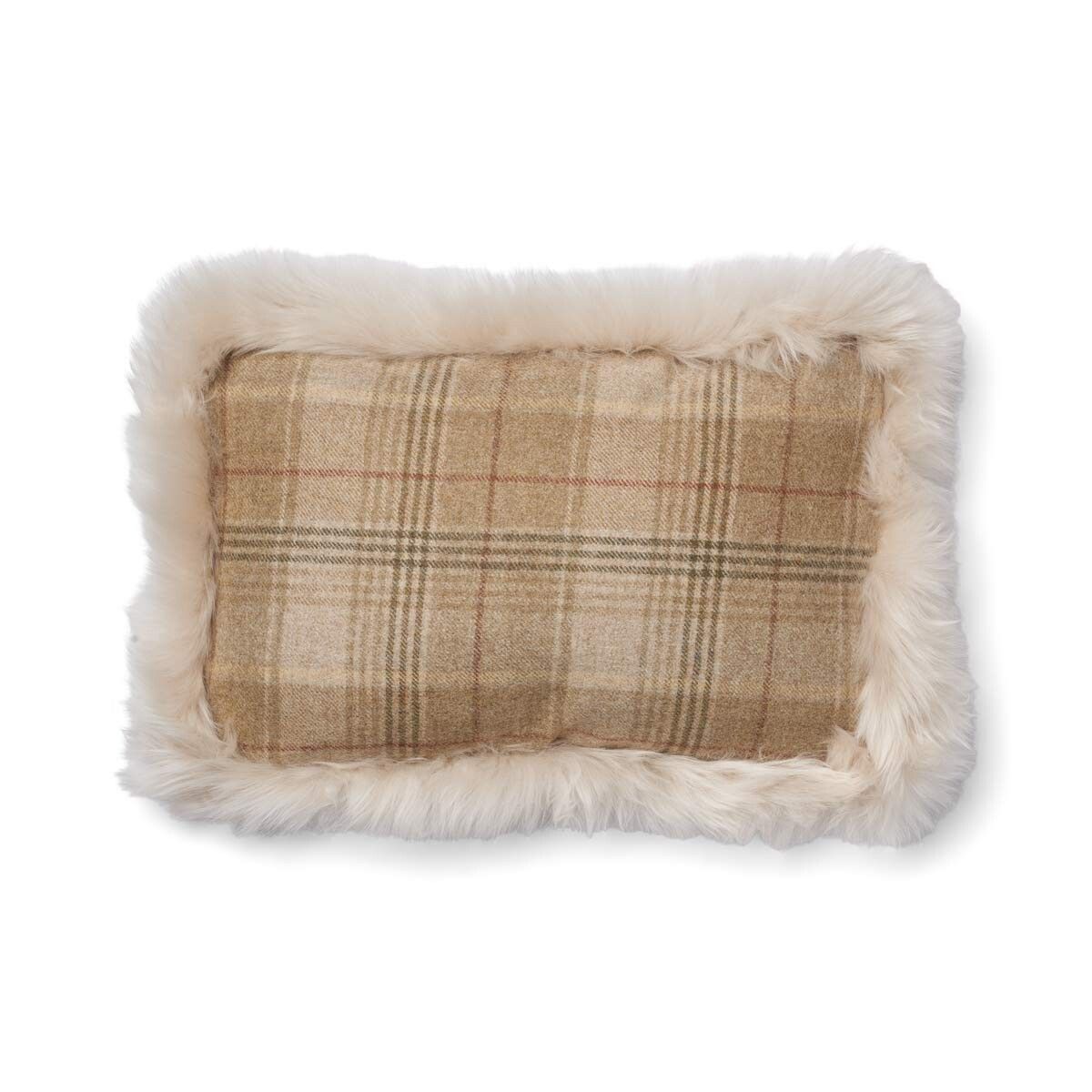 Coussin en laine | double face | garniture LW | 52x52 cm | 34x52 cm Sable-Beige/Pearl
