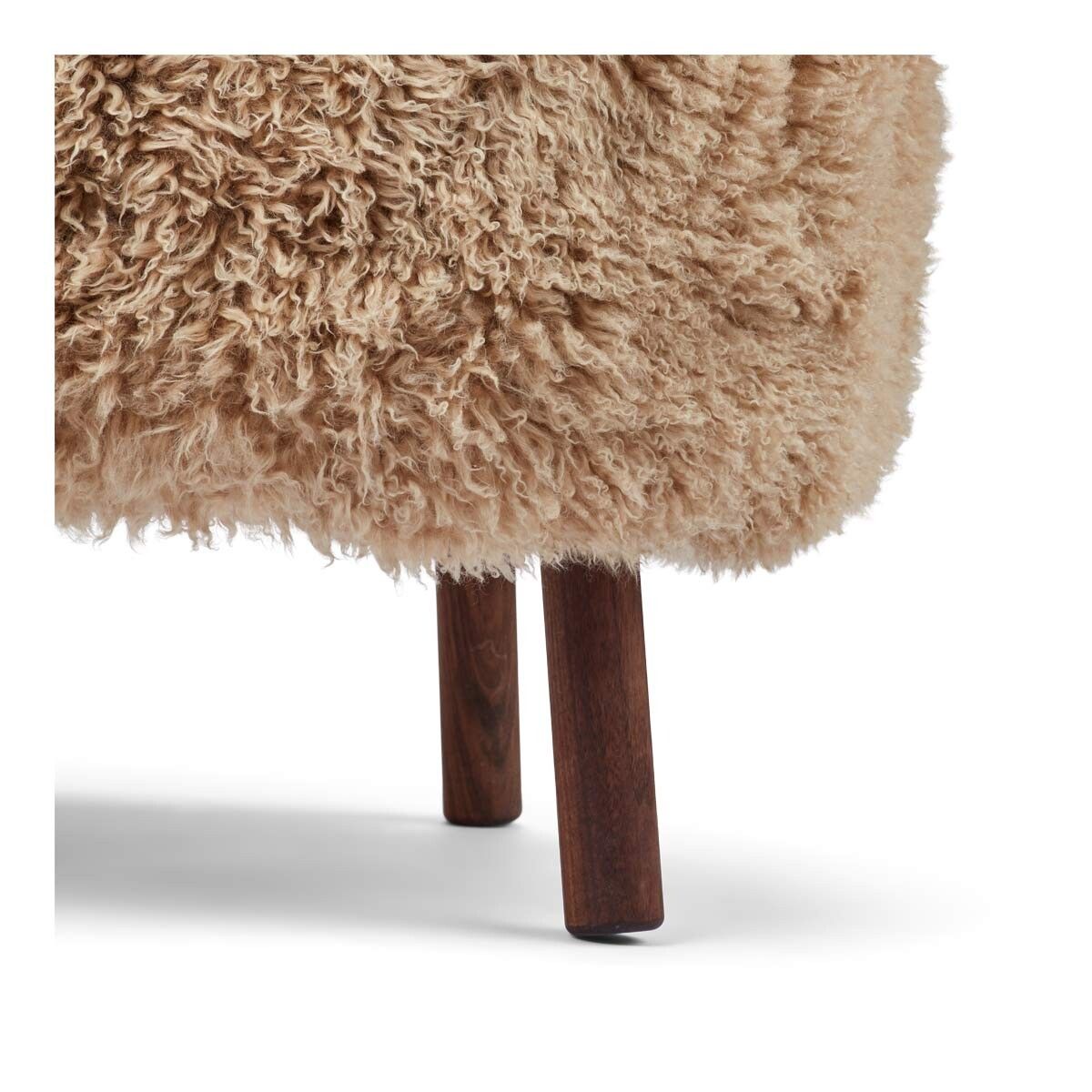Fauteuil lounge Emil | Laine longue Miel