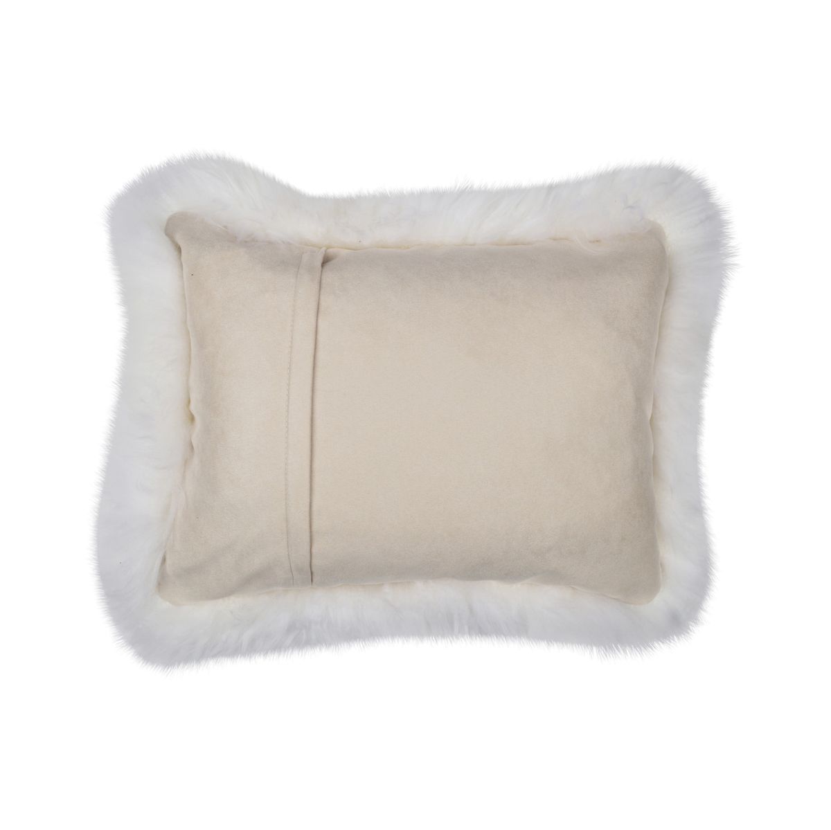 Coussin en peau de mouton | Laine longue | Nouvelle-Zélande | 35x45 cm Ivoire