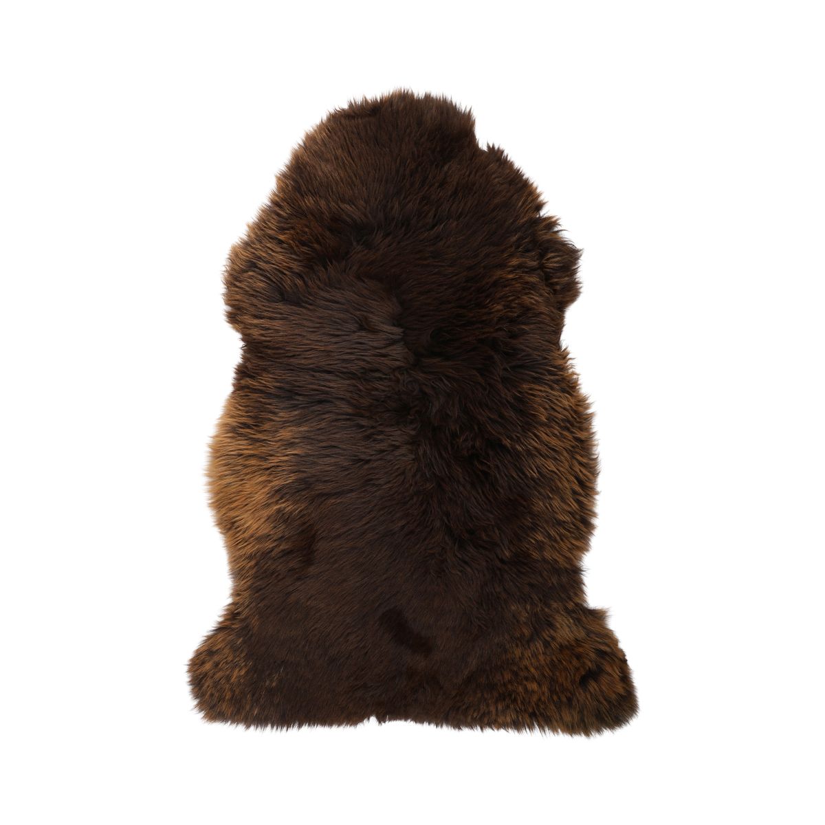 Peau de mouton écoresponsable | Angleterre | Naturelle | 90 × 60 cm Brun foncé naturel
