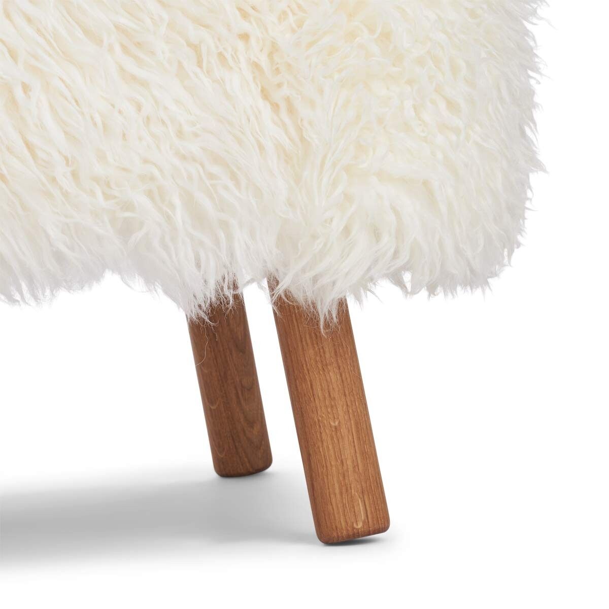 Fauteuil lounge Emil | Laine longue Blanche-Neige