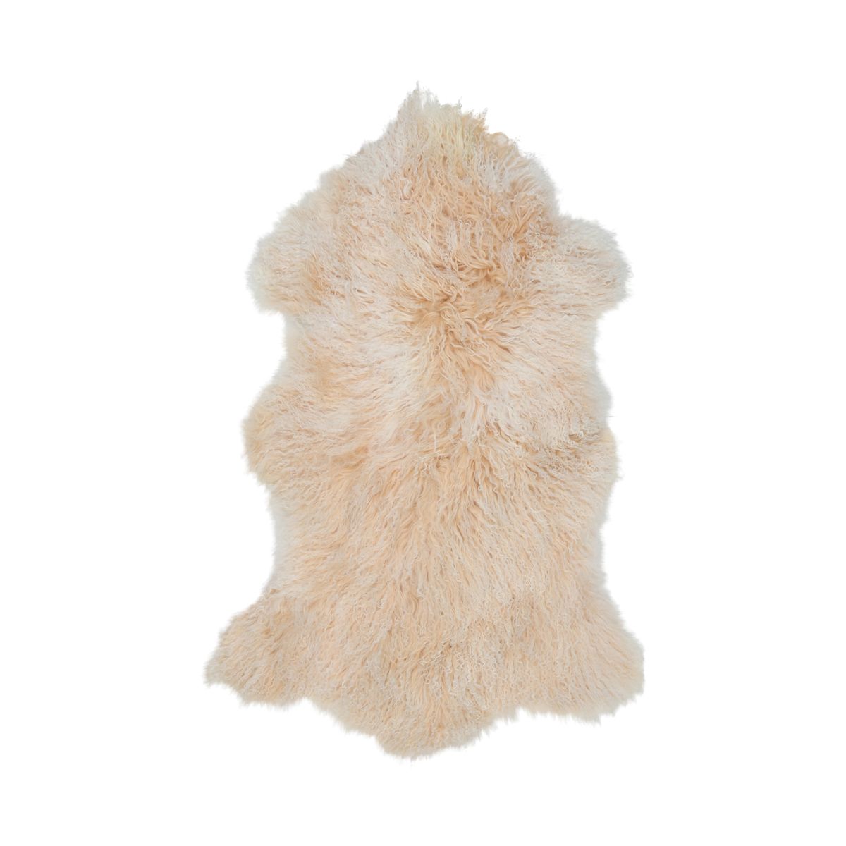 Peau de mouton tibétaine bouclée | 85 × 50 cm Lever de soleil arctique
