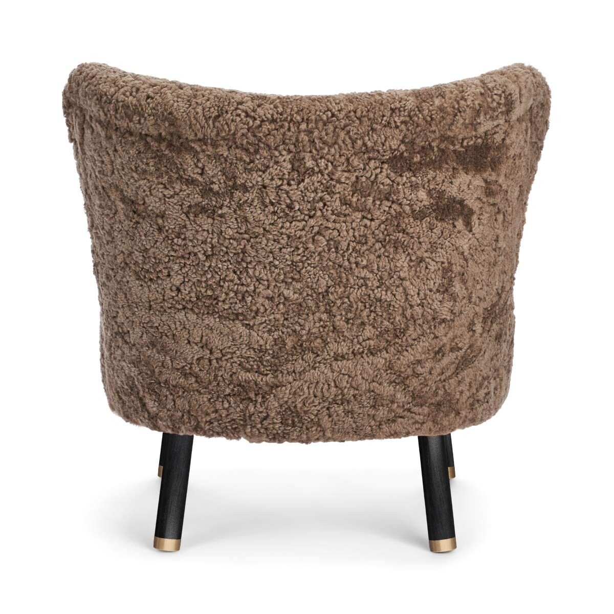 Fauteuil lounge Emil | Laine courte Taupe
