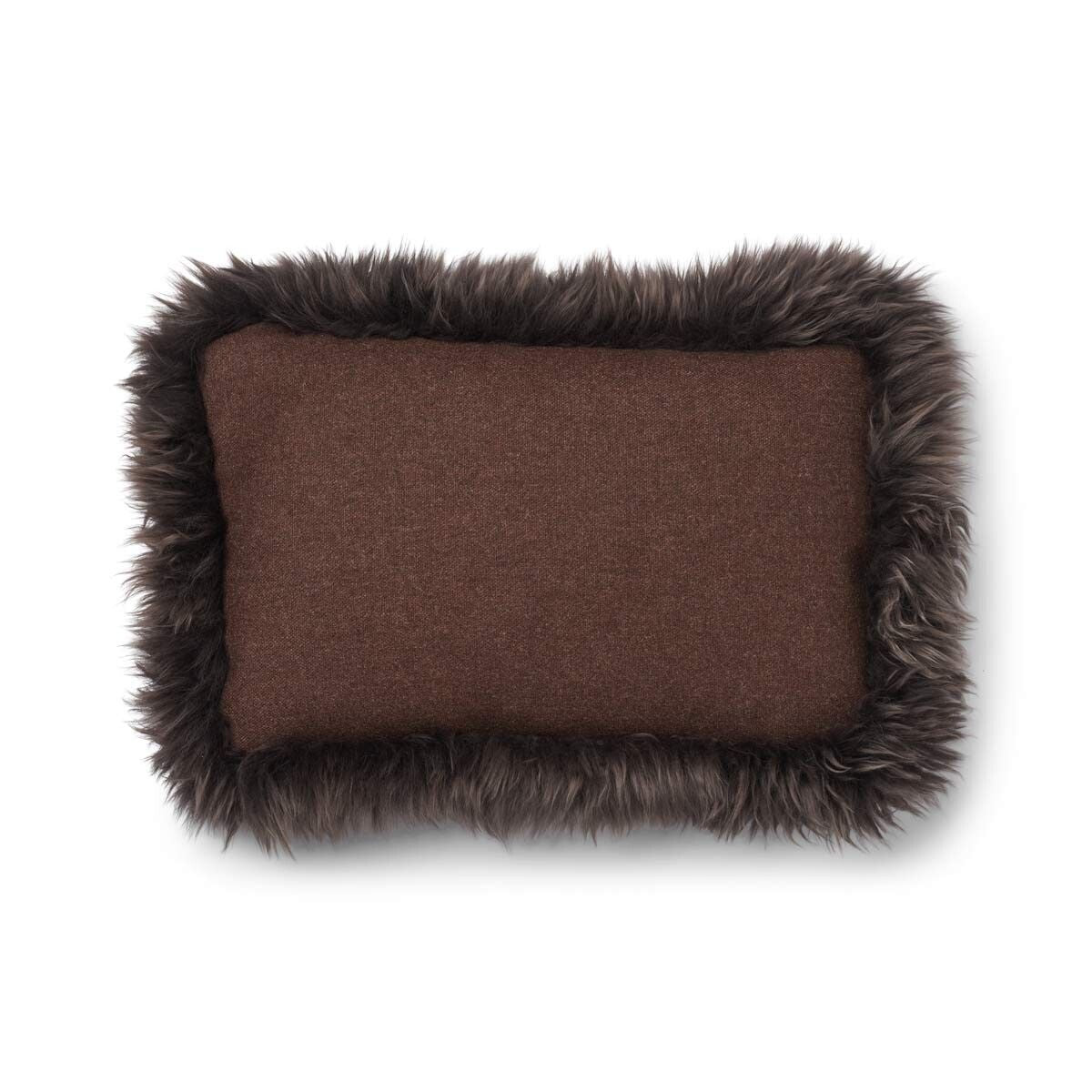 Coussin en laine | LW trim | 52x52 cm | 34x52 cm Marron/Noyer