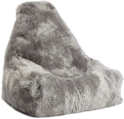 Fauteuil pouf en peau de mouton | Laine longue