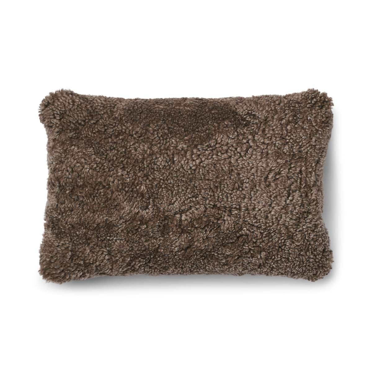 Coussin d'un côté | SW | 52x52 cm | 34x52 cm Cacao-Marron foncé/Taupe