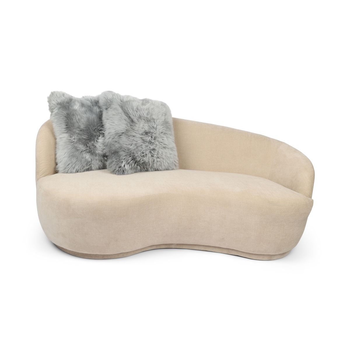 Housse de coussin de siège | Laine longue | Nouvelle-Zélande | 50,5 x 50,5 cm Gris Léger