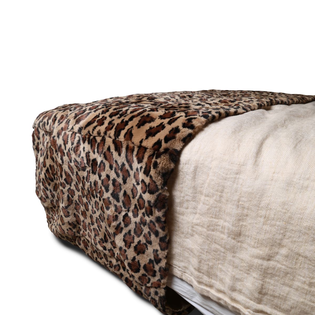 Chemin de lit premium en fourrure de lapin Rex | 238x55 cm Leo