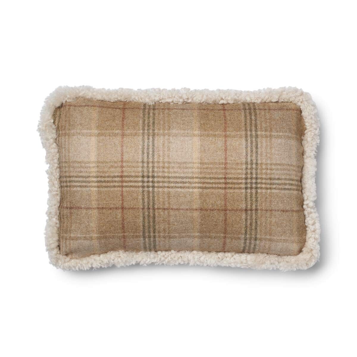Coussin en laine | double face | garniture SW | 52x52 cm | 34x52 cm Sable-Beige/Pearl