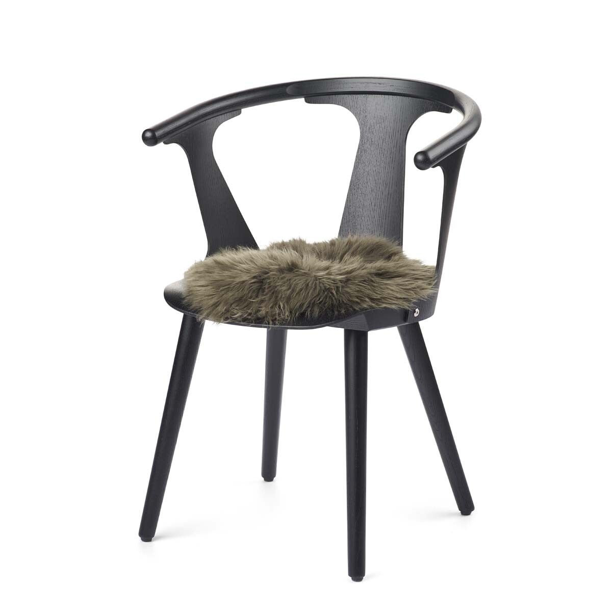 Dessus de siège premium | Laine longue | Nouvelle-Zélande | Ø34 cm Vert Haie