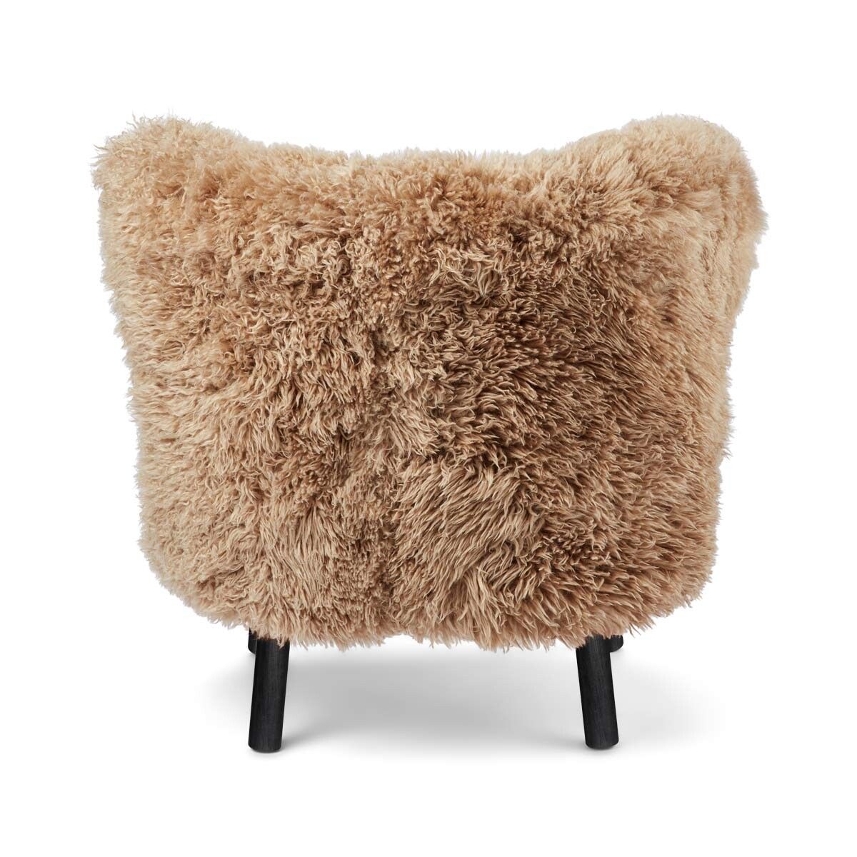 Fauteuil lounge Emil | Laine longue Miel