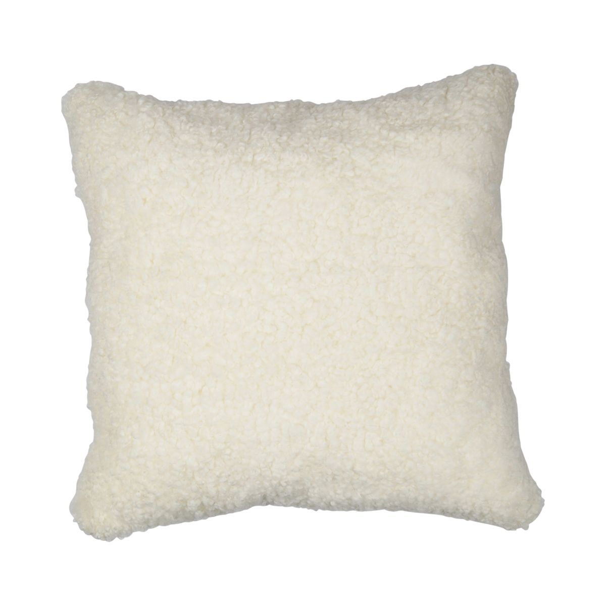 Coussin en peau de mouton | Laine courte | Nouvelle-Zélande | 50x50 cm Blanc