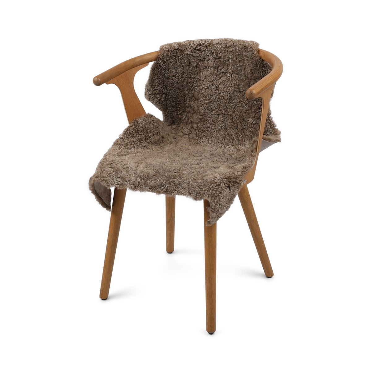 Peau de mouton bouclée à laine courte 100 x 60 cm Sahara