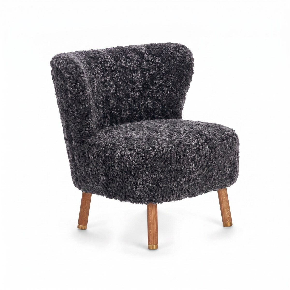 Fauteuil lounge Emil | Laine courte