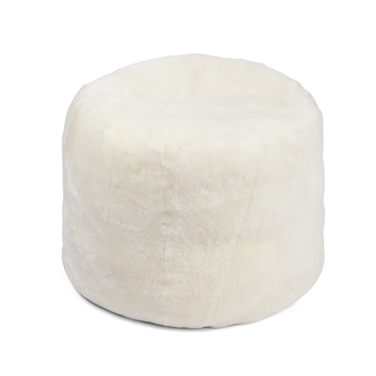 Pouf rond style mocassin | Ø55 × H46 cm