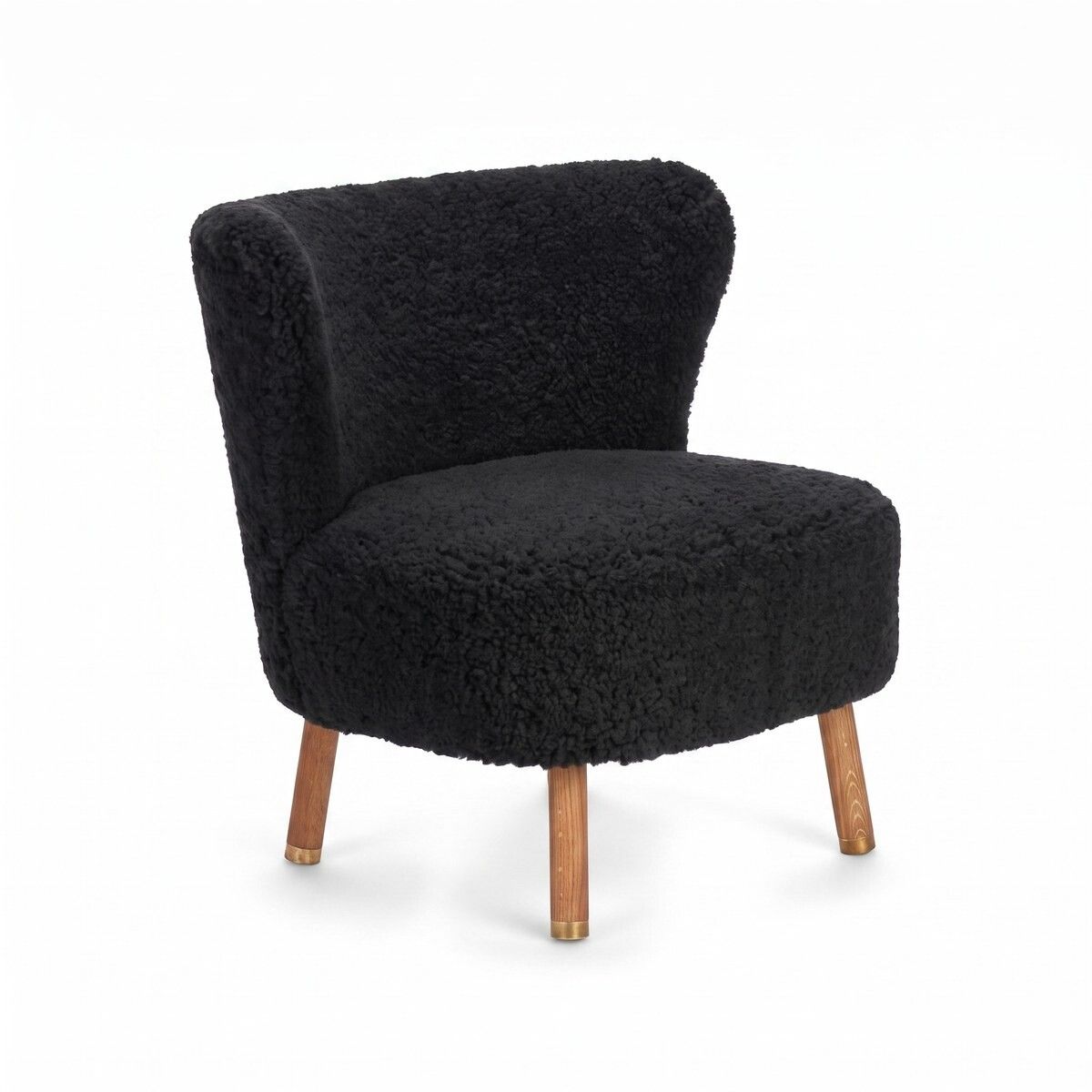Fauteuil lounge Emil | Laine courte